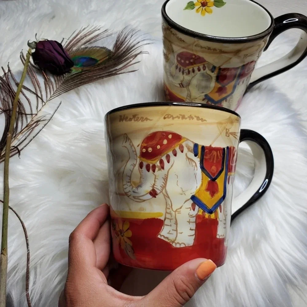 Elephant Map Mugs - Picture 1 of 4